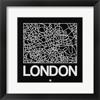 Framed Black Map of London
