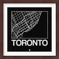 Framed Black Map of Toronto