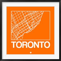 Framed Orange Map of Toronto