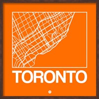 Framed Orange Map of Toronto