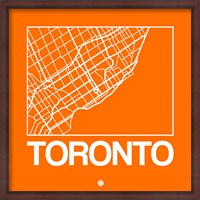 Framed Orange Map of Toronto