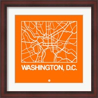 Framed Orange Map of Washington, D.C.