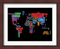 Framed Typography World Map 1