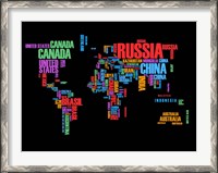 Framed Typography World Map 1