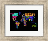 Framed Typography World Map 2