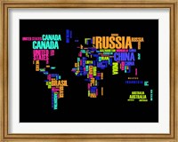 Framed Typography World Map 2