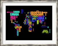 Framed Typography World Map 2
