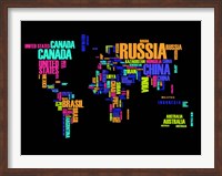 Framed Typography World Map 2