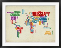 Framed Typography World Map 3