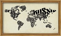 Framed Typography World Map 4