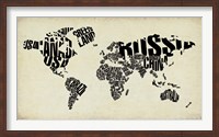 Framed Typography World Map 4