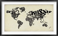 Framed Typography World Map 4