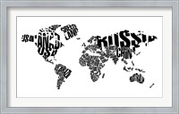 Framed Typography World Map 5
