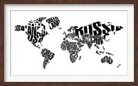 Framed Typography World Map 5