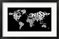 Framed Typography World Map 6