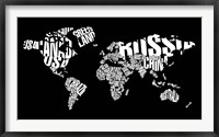 Framed Typography World Map 6