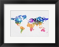 Framed Typography World Map 7
