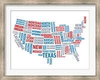 Framed Typography USA Map