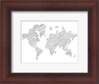 Framed World Map Scribble 1