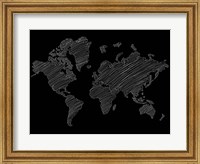 Framed World Map Scribble 2