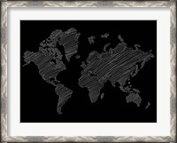 Framed World Map Scribble 2