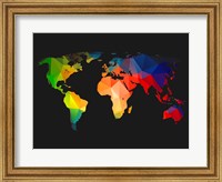 Framed World Wire Map 1