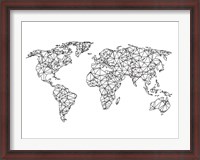 Framed World Wire Map 2