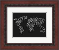 Framed World Wire Map 3