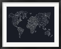 Framed World Wire Map 4