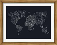 Framed World Wire Map 4