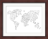 Framed World Wire Map 5