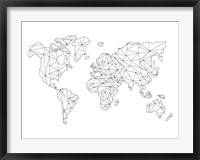 Framed World Wire Map 5