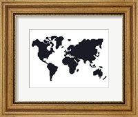 Framed World Map Stylized