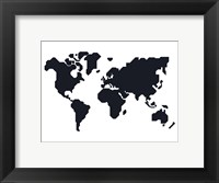 Framed World Map Stylized