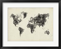 Framed World Map Drawing 2