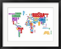 Framed Typography World Map 8