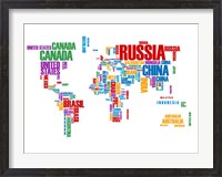 Framed Typography World Map 8
