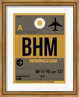 Framed BHM Birmingham Luggage Tag I