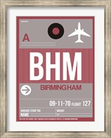 Framed BHM Birmingham Luggage Tag II