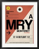 Framed MRY Monterey Luggage Tag I