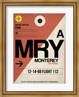 Framed MRY Monterey Luggage Tag I