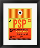 Framed PSP Palm Springs Luggage Tag I