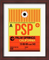 Framed PSP Palm Springs Luggage Tag I