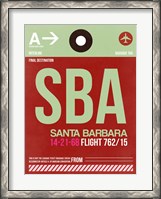Framed SBA Santa Barbara Luggage Tag II