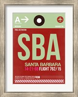 Framed SBA Santa Barbara Luggage Tag II
