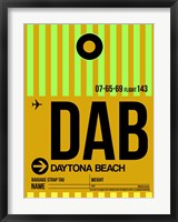 Framed DAB Daytona Beach Luggage Tag I