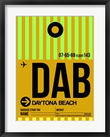 Framed DAB Daytona Beach Luggage Tag I