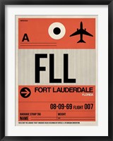 Framed FLL Fort Lauderdale Luggage Tag I