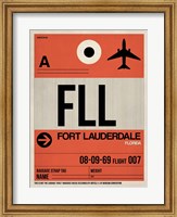 Framed FLL Fort Lauderdale Luggage Tag I
