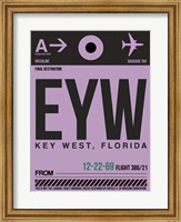 Framed EYW Key West Luggage Tag I